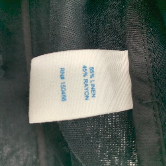 Market & Spruce Jacket Cara Black Linen Blend Button Zip - Picture 6 of 12